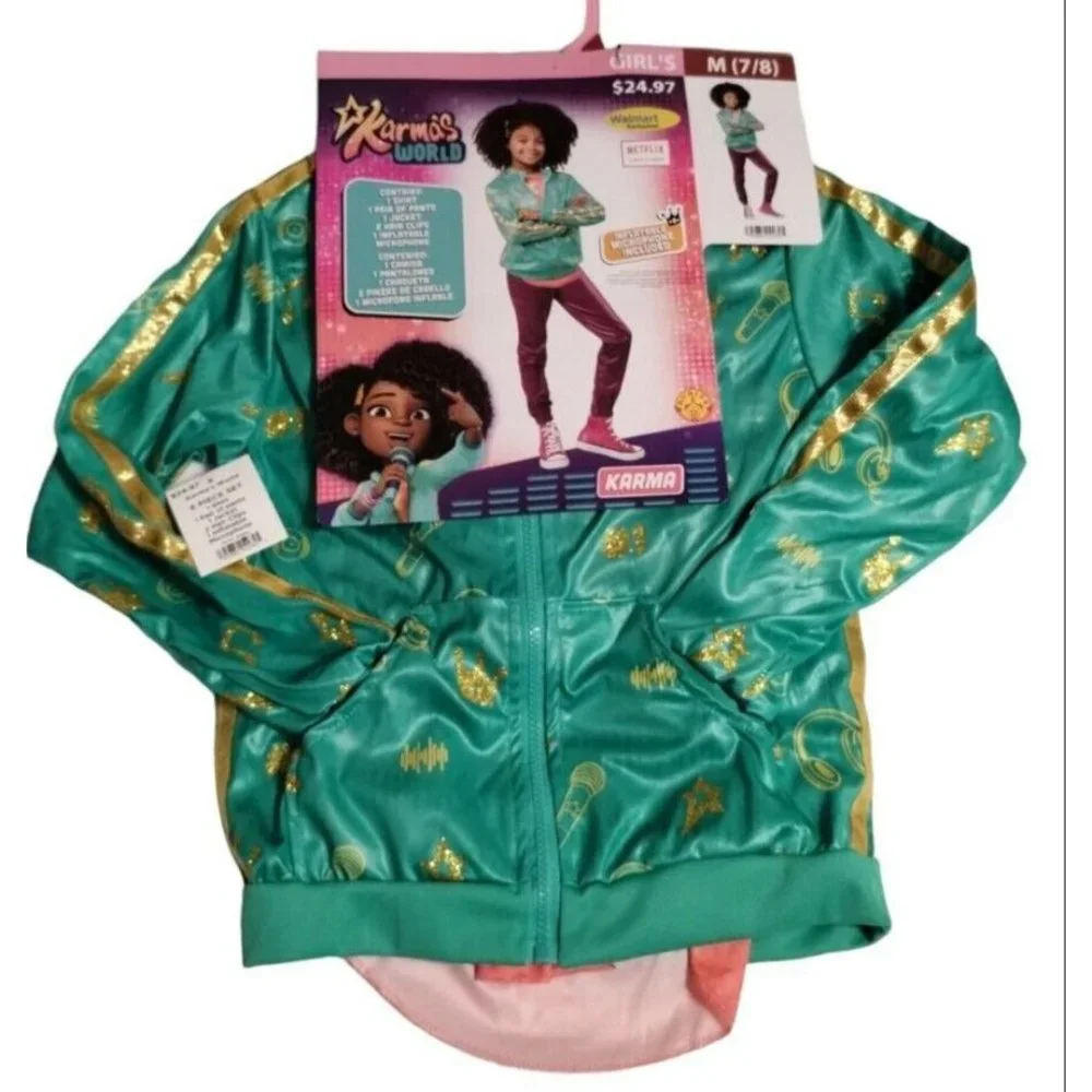 Rubies Karmas World Karma Girls Medium Halloween Costume Size Medium 7 to 8 New